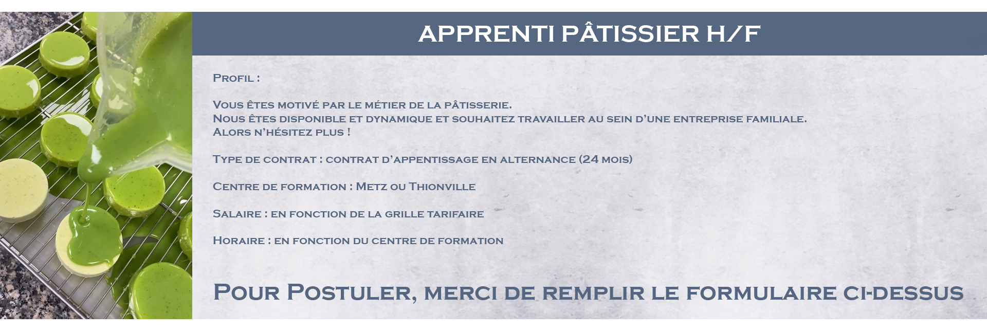 apprenti patissier