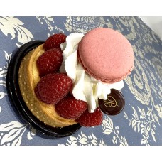 La Tartelette Macaron Vanille Framboises